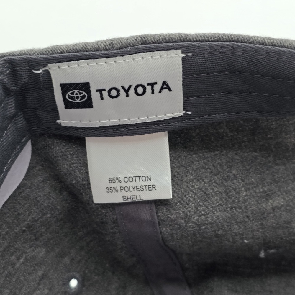 Toyota Racing Hat Cap Strap Back One Size Gray Racing Embroidered Script Mens - Picture 5 of 8
